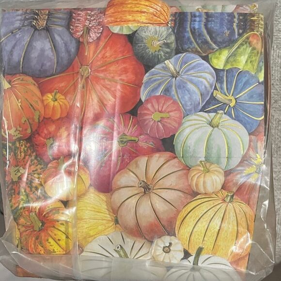 The Farmhouse Multi w Gold Pumpkins  Set of 6 Treat Boxes,Tissue ,Tags & Twine - Picture 5 of 5